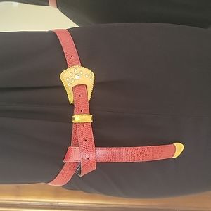 Vintage R.Spencer Designs Red Belt 1970's